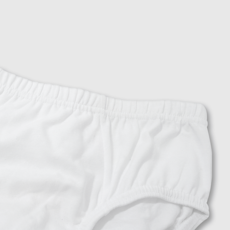 Pack de 3 Slip Calzoncillo Blanco para Niña de 2 a +12 años