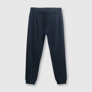 Pantalon Buzo Azul con Carda Interior y Cintura Elasticada