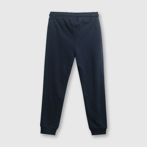 Pantalon Buzo Azul con Carda Interior y Cintura Elasticada