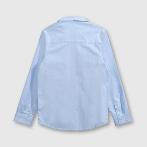 Camisa Oxford Clásica 100% Algodón Celeste para Niño de 3 a 12 años