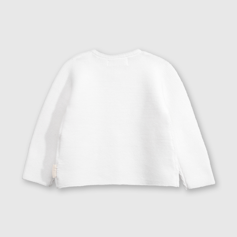 Chaleco de Algodón Blanco con Botones Unisex para bebé de 0/3 a 9/12 meses