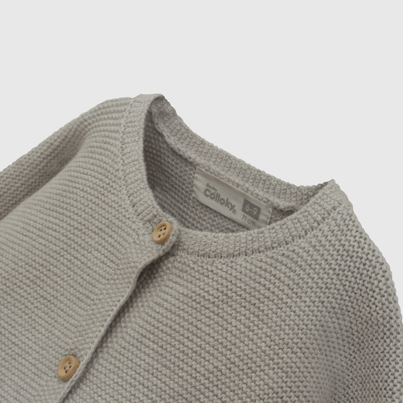 Chaleco de Algodón Gris con Botones Unisex para bebé de 0/3 a 9/12 meses