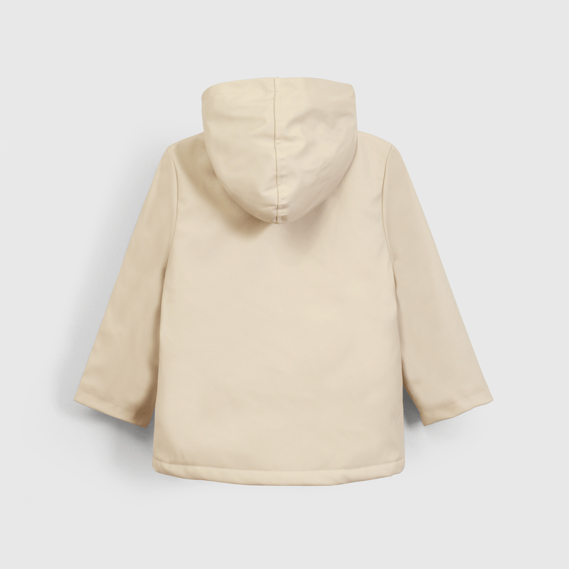 Chaqueta Beige Engomada con Forro y Gorro para bebé de 3/6 a 36 Meses