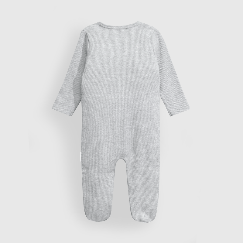 Conjunto de Algodón Gris con botón para bebé Unisex Estampa de Osito