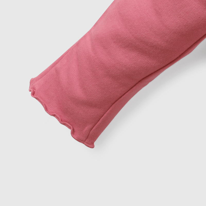 Pata Ajustada de Puño con Cintura Elasticada y Forrada Rosada para 3/6 a 36 Meses