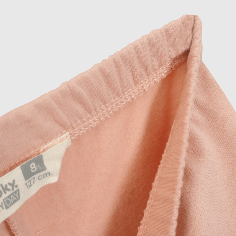 Pata Ajustada de Puño con Cintura Elasticada Rosada para Niña