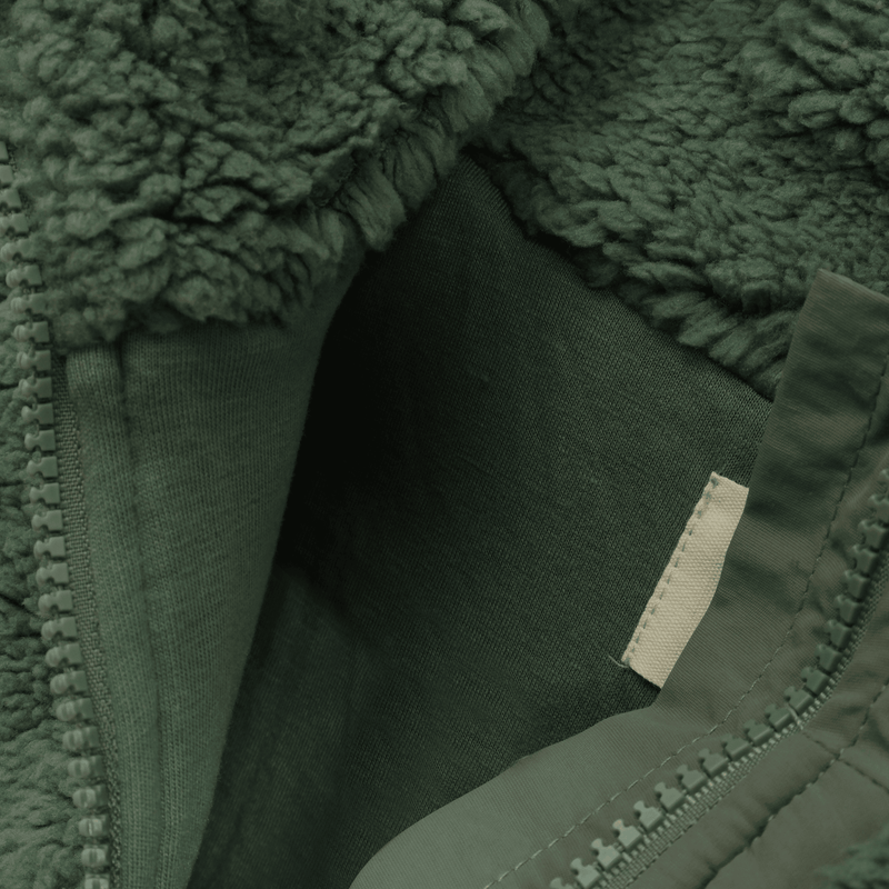 Chaqueta Polar y Chiporro Verde con Cierre para Niño  de 3 a 12 años