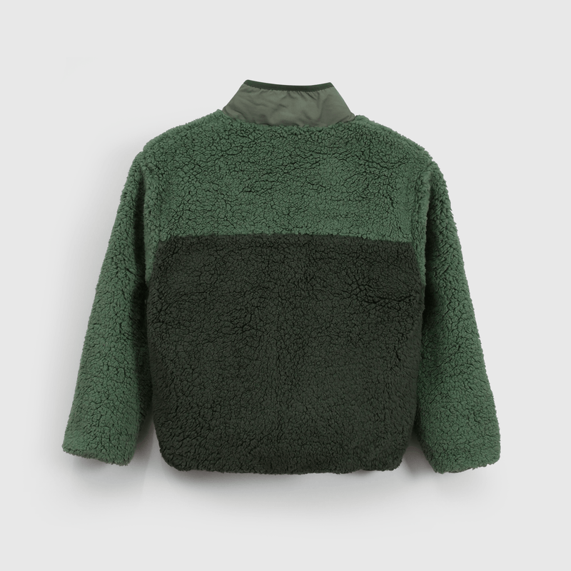 Chaqueta Polar y Chiporro Verde con Cierre para Niño  de 3 a 12 años