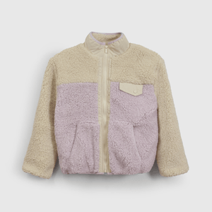 Chaqueta Polar y Chiporro Beige con Cierre para Niña de 3 a 12 años
