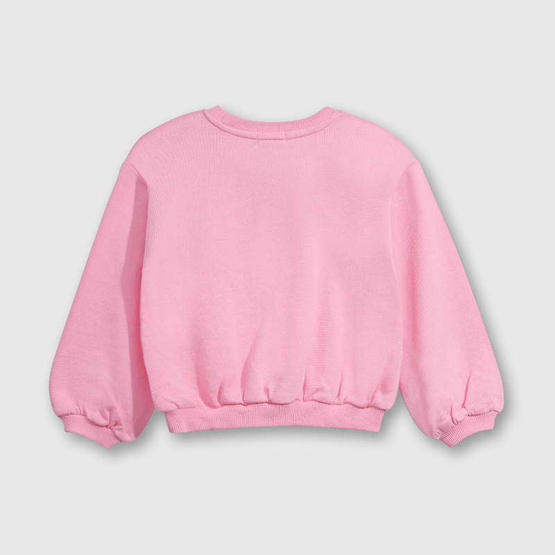 Polerón Fucsia Holgado de polycotton Estampado para Bebé