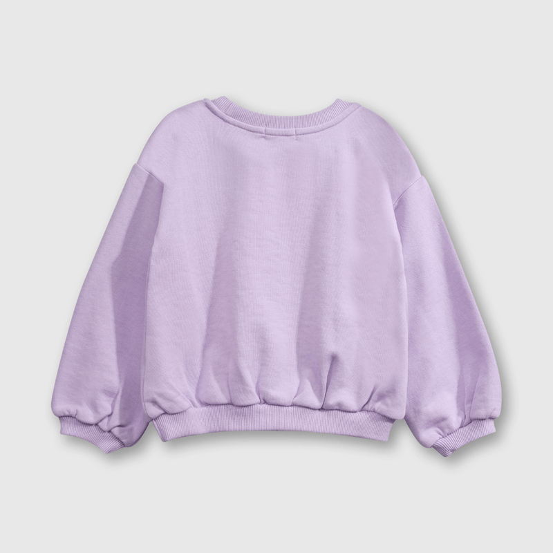 Polerón Morado Holgado de polycotton con Estampado para Bebé