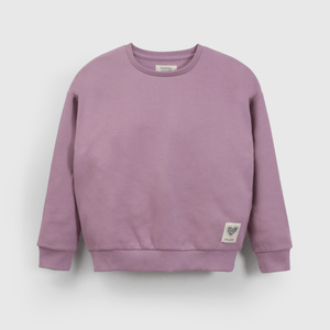Polerón Morado de polycotton Cerrado Liso para Niña