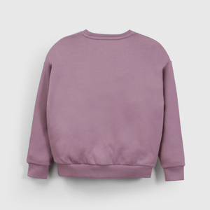 Polerón Morado de polycotton Cerrado Liso para Niña