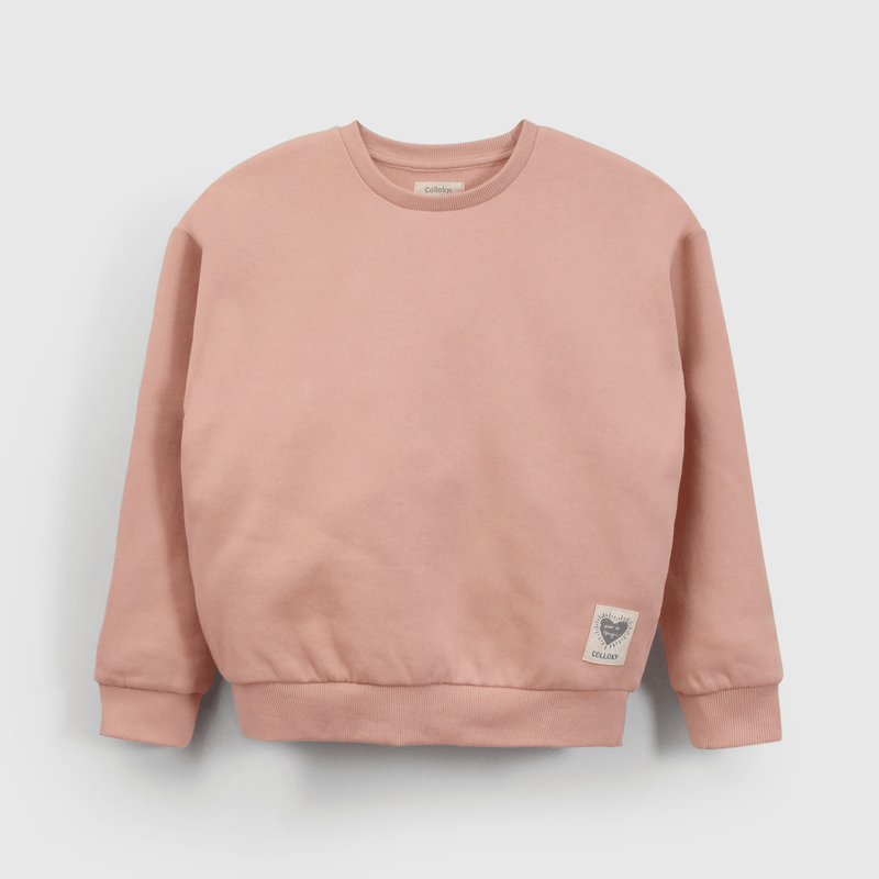 Polerón Rosado de polycotton Cerrado Liso para Niña