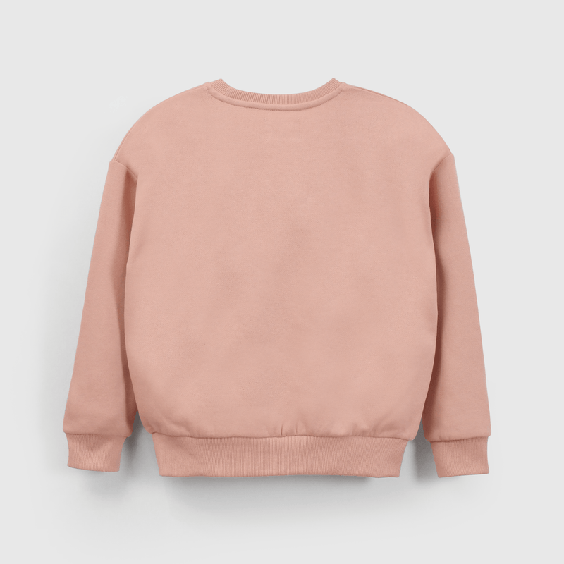 Polerón Rosado de polycotton Cerrado Liso para Niña