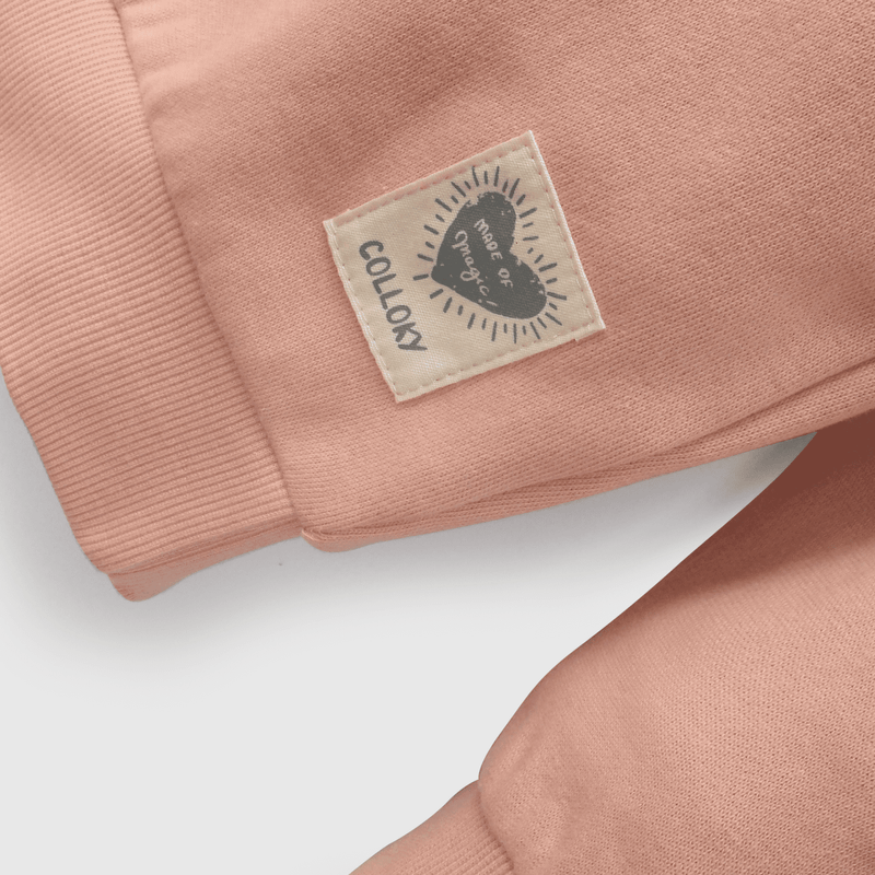 Polerón Rosado de polycotton Cerrado Liso para Niña