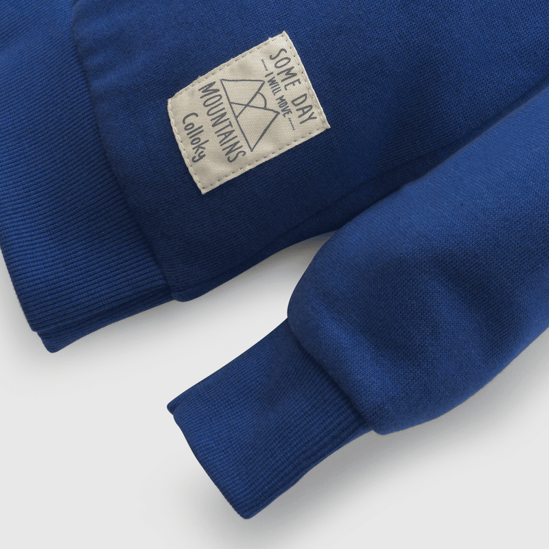 Polerón Azul de polycotton Cerrado Liso para Niño de 3 a 12 años