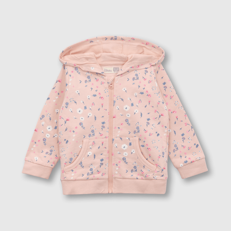 Conjunto Body para Bebé de polycotton Rosado con Estampa de Flores
