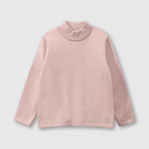 Sweater Rosado de Algodón Suavizado y Tejido para Bebé