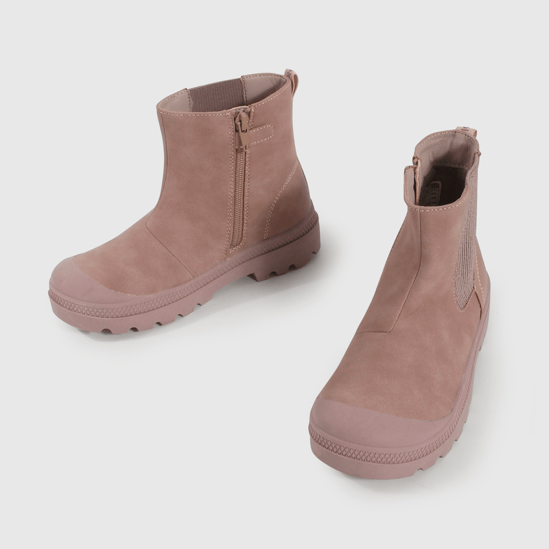 Bootie de Niña Morado Caña Alta con Cierre