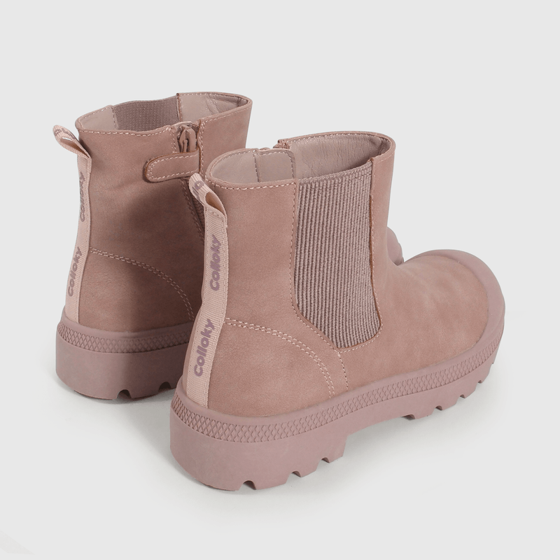 Bootie de Niña Morado Caña Alta con Cierre