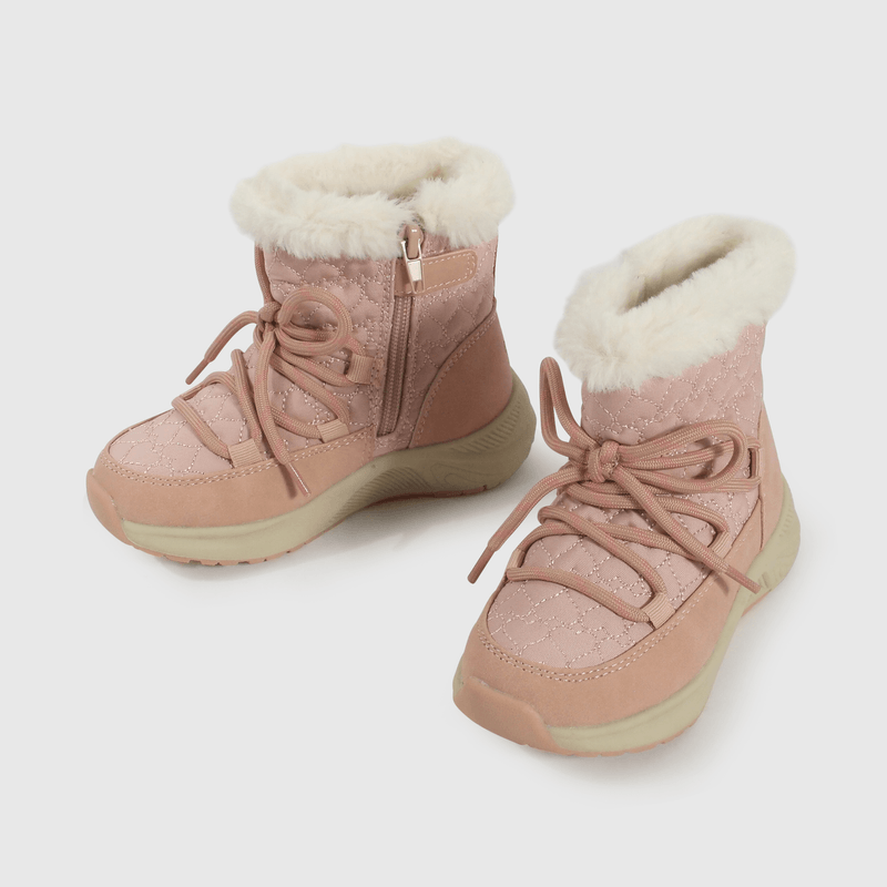 Bootie Caminante de Niña con Cierre Caña Media Rosado