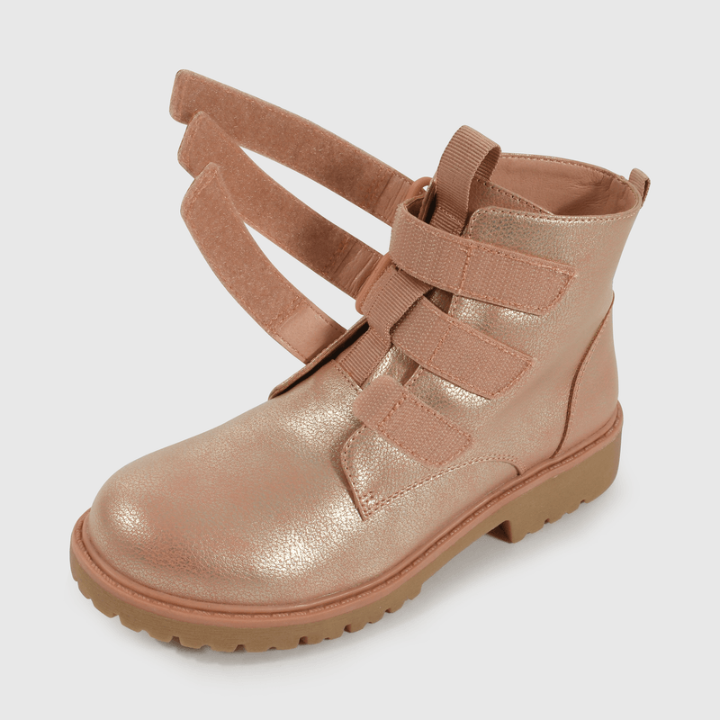 Bootie de Niña Rosado Caña Media Capellada