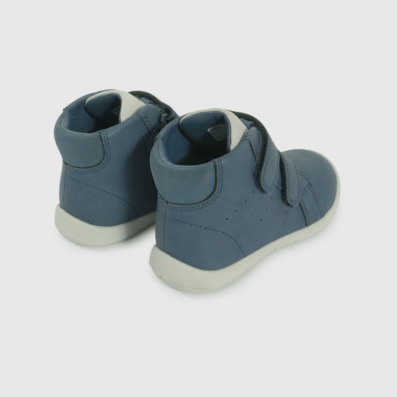 Botín Caminante caña media para Niño de 12 a 4 Años Azul con Velcro
