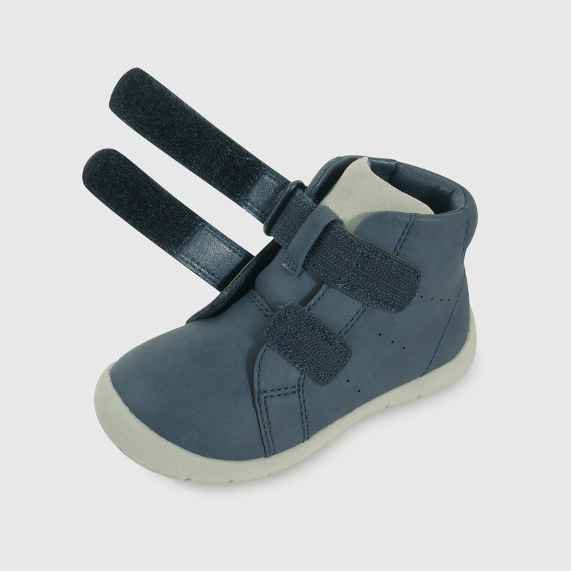 Botín Caminante caña media para Niño de 12 a 4 Años Azul con Velcro