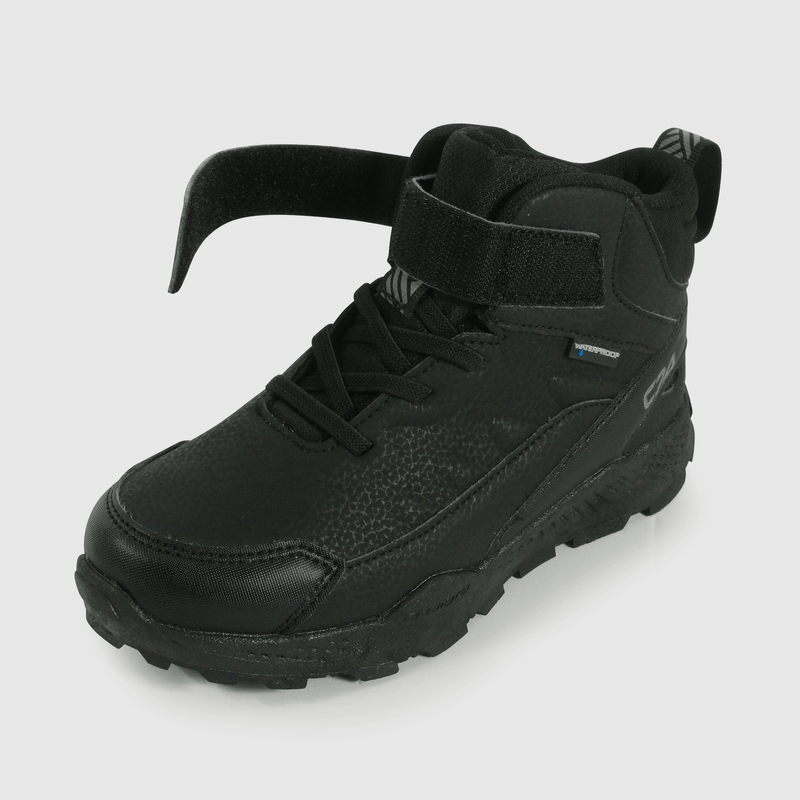 Botín Outdoor de Niño Negro Caña Anta con Velcro y Cordón