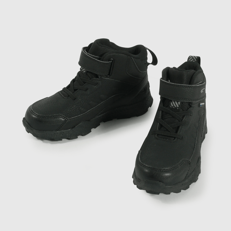 Botín Outdoor de Niño Negro Caña Anta con Velcro y Cordón