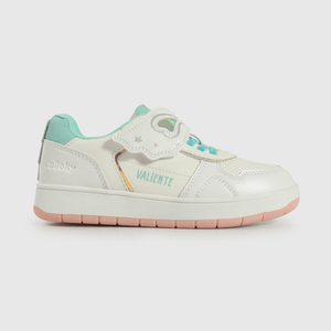 Zapatilla Lifestyle de Niña Blanco Caña Baja con Velcro y Cordón