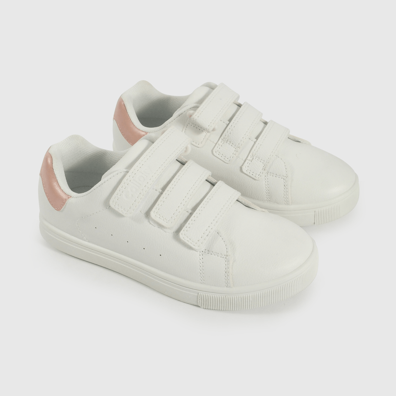 Zapatilla Lifestyle de Niña Blanco Caña Baja con Velcro