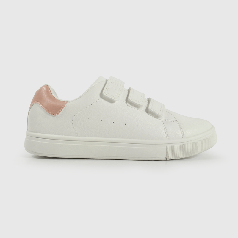 Zapatilla Lifestyle de Niña Blanco Caña Baja con Velcro
