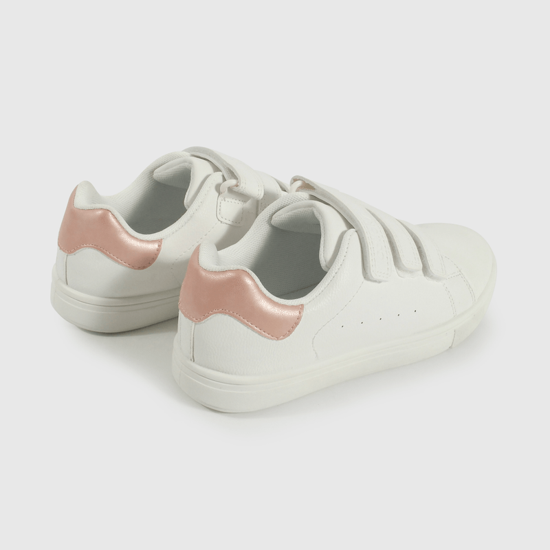 Zapatilla Lifestyle de Niña Blanco Caña Baja con Velcro