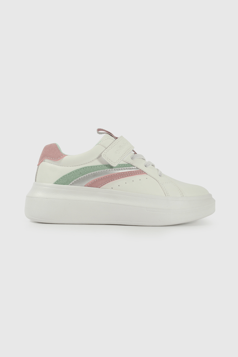 Zapatilla Colloky Lifestyle de Niña Blanco Caña Baja Velcro + Cordón