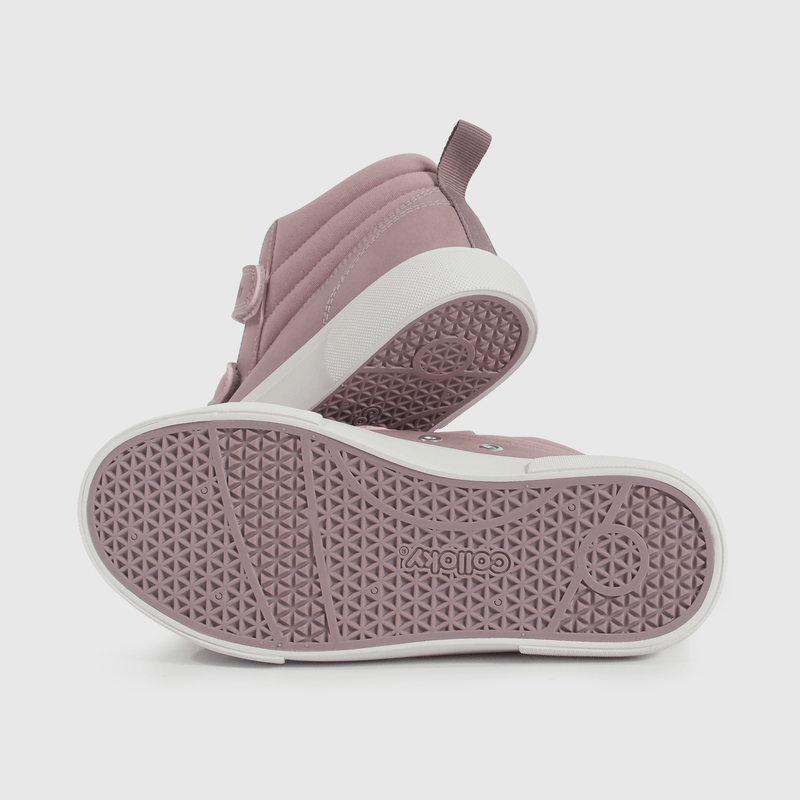 Zapatilla Lifestyle de Niña Morado Caña Media con Velcro
