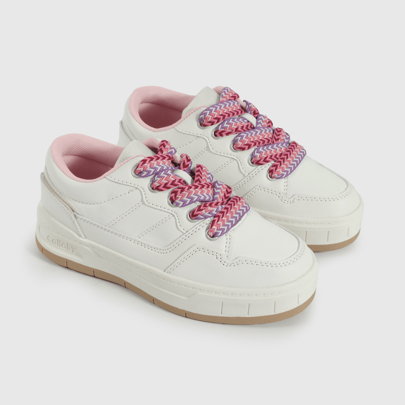Zapatilla Lifestyle de Niña Multicolor Caña Baja con Cordón