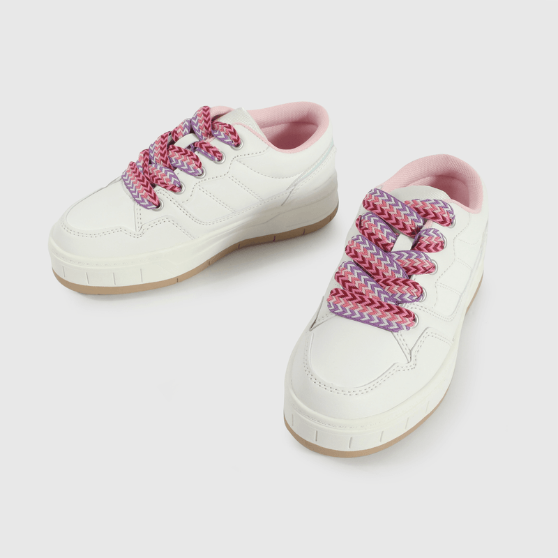 Zapatilla Lifestyle de Niña Multicolor Caña Baja con Cordón