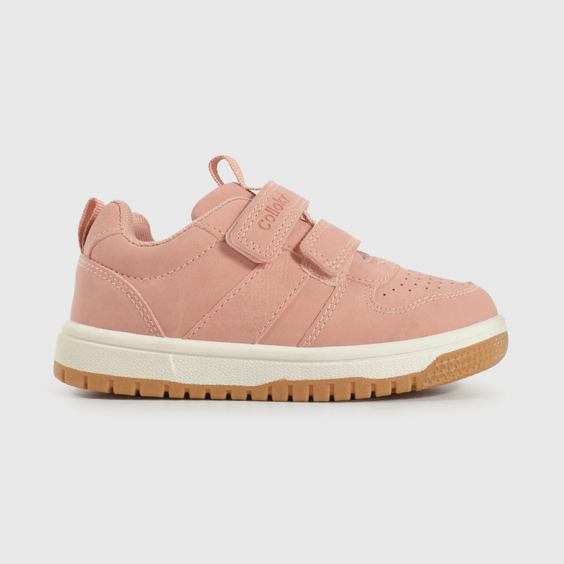 Zapatilla Caminante Lifestyle de Niña Rosado Caña Baja con Velcro