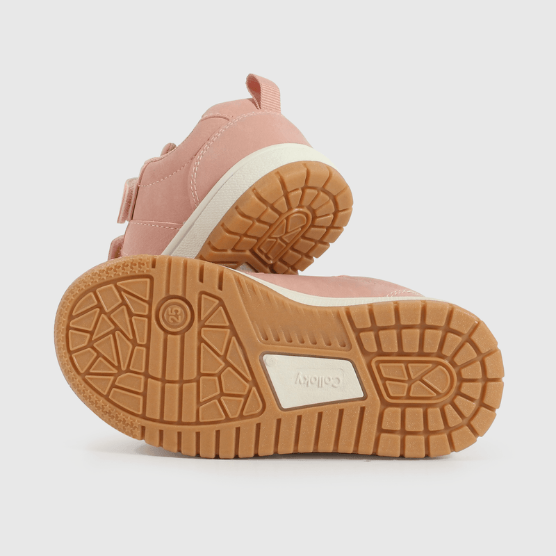 Zapatilla Caminante Lifestyle de Niña Rosado Caña Baja con Velcro