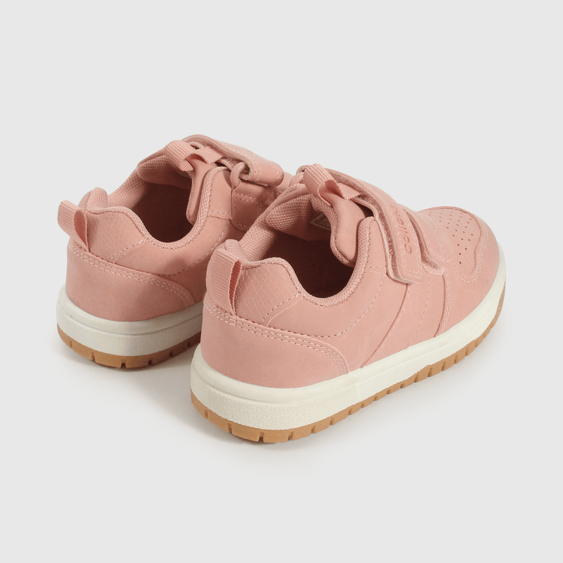 Zapatilla Caminante Lifestyle de Niña Rosado Caña Baja con Velcro