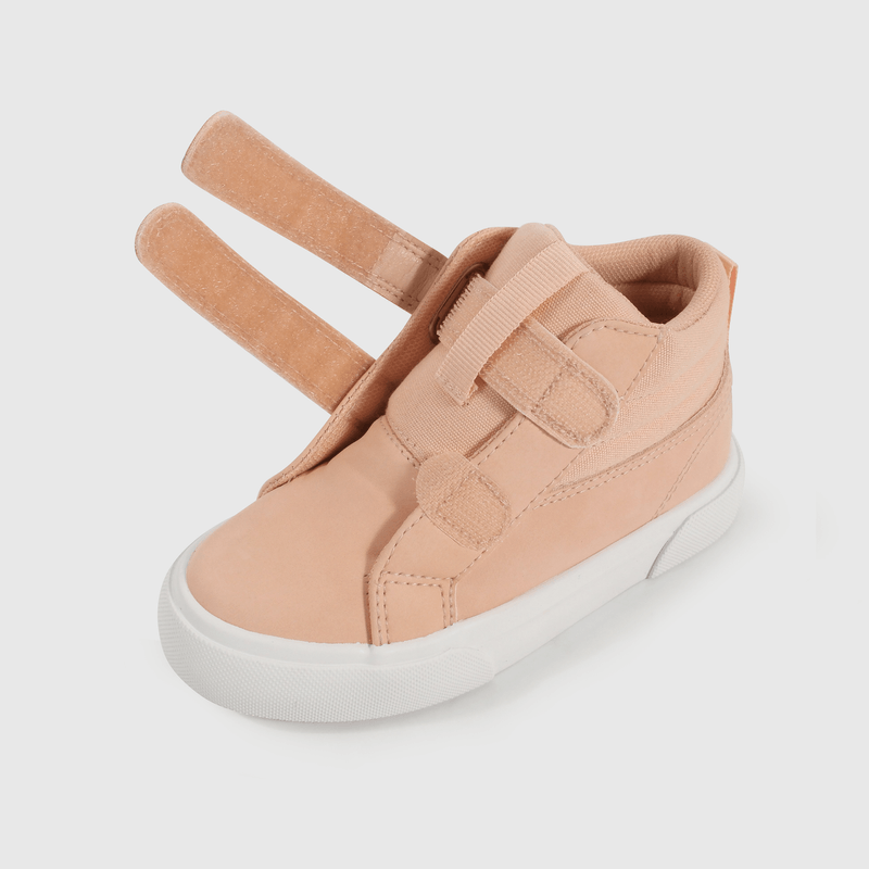 Zapatilla Caminante  Lifestyle de Niña Rosado Caña Media con Velcro