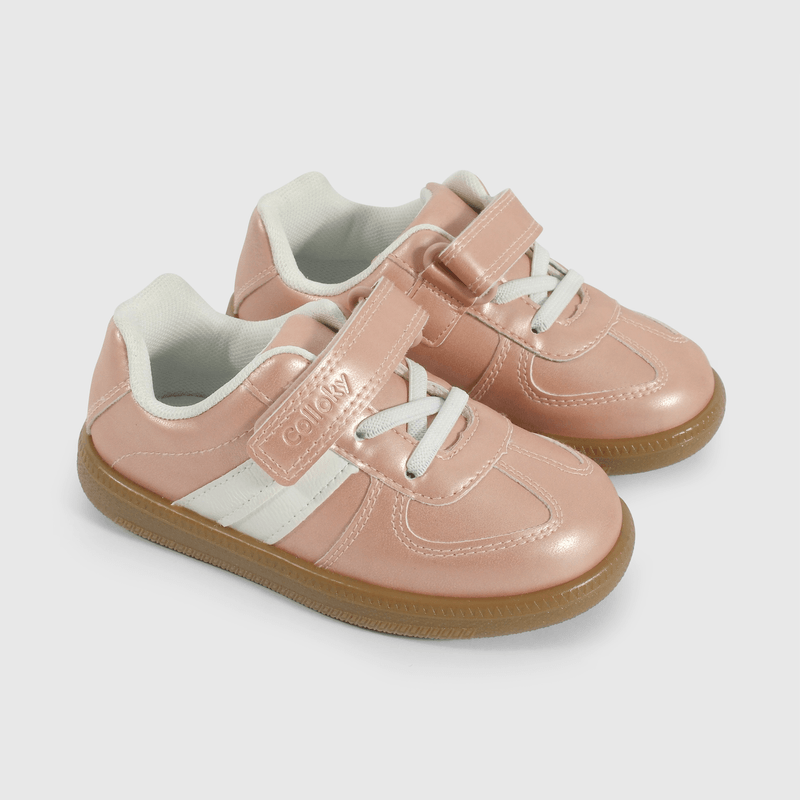 Zapatilla Caminante Lifestyle de Niña Rosado Velcro y Cordón