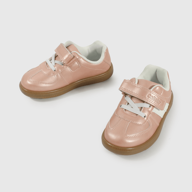 Zapatilla Caminante Lifestyle de Niña Rosado Velcro y Cordón