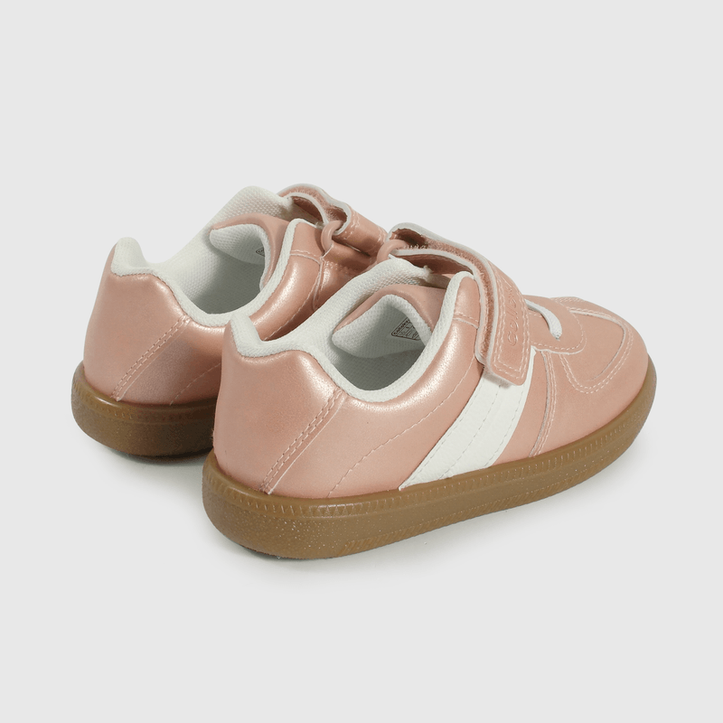 Zapatilla Caminante Lifestyle de Niña Rosado Velcro y Cordón