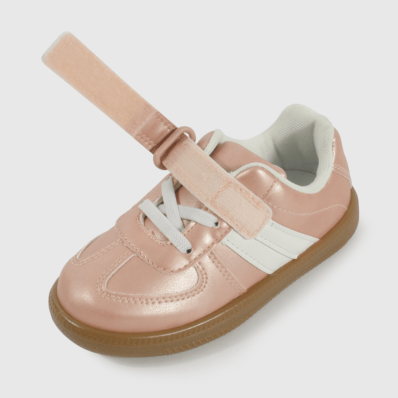 Zapatilla Caminante Lifestyle de Niña Rosado Velcro y Cordón