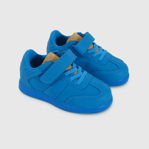 Zapatilla Caminante Lifestyle de Niño Azul Caña Baja Velcro y Cordón