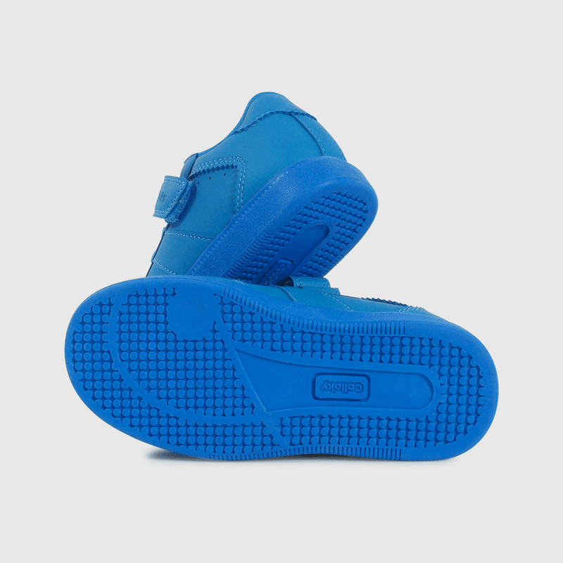 Zapatilla Caminante Lifestyle de Niño Azul Caña Baja Velcro y Cordón