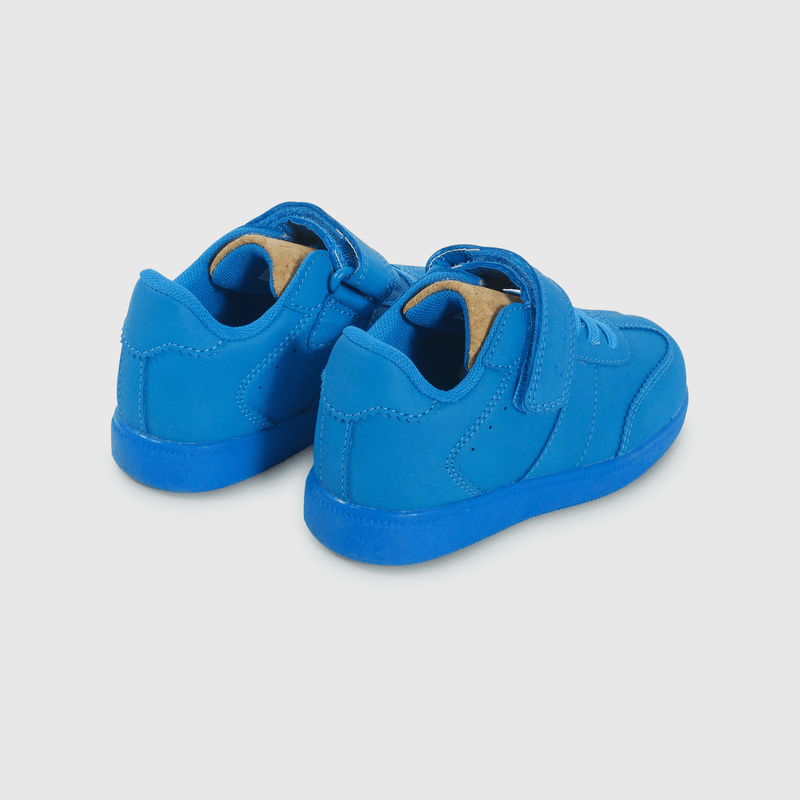Zapatilla Caminante Lifestyle de Niño Azul Caña Baja Velcro y Cordón